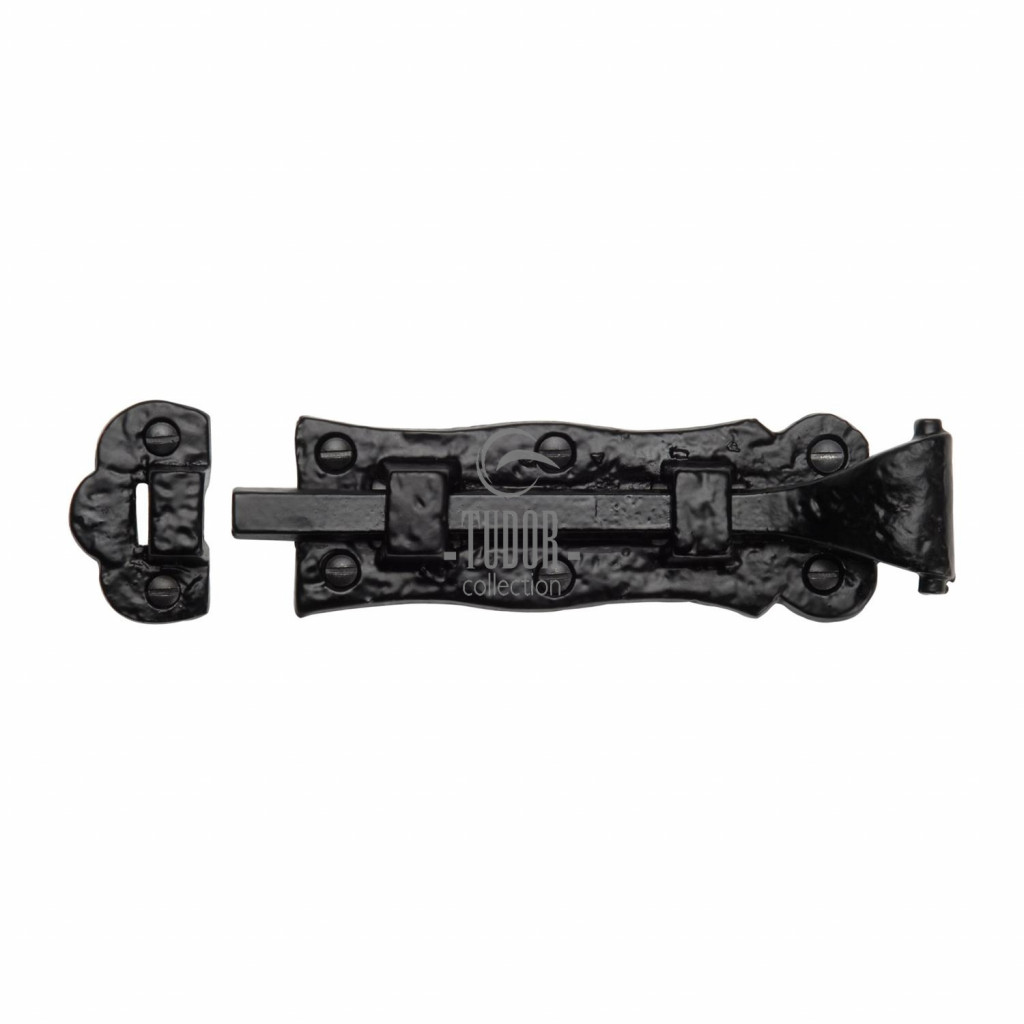 M Marcus Tudor Rustic Black Straight Door Bolt 125mm length